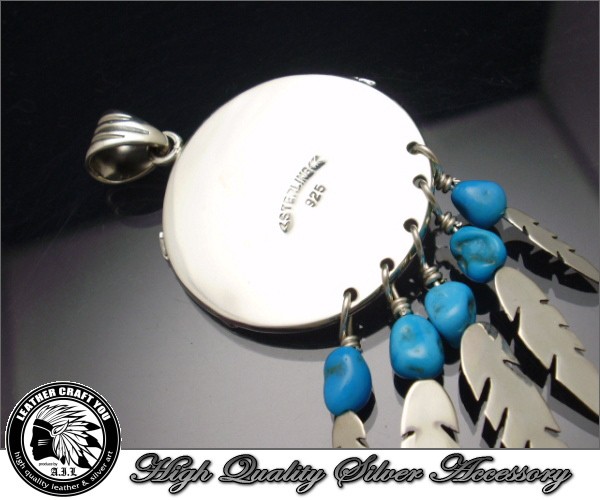 インディアンジュエリー ペンダントトップ シルバー925×ターコイズ