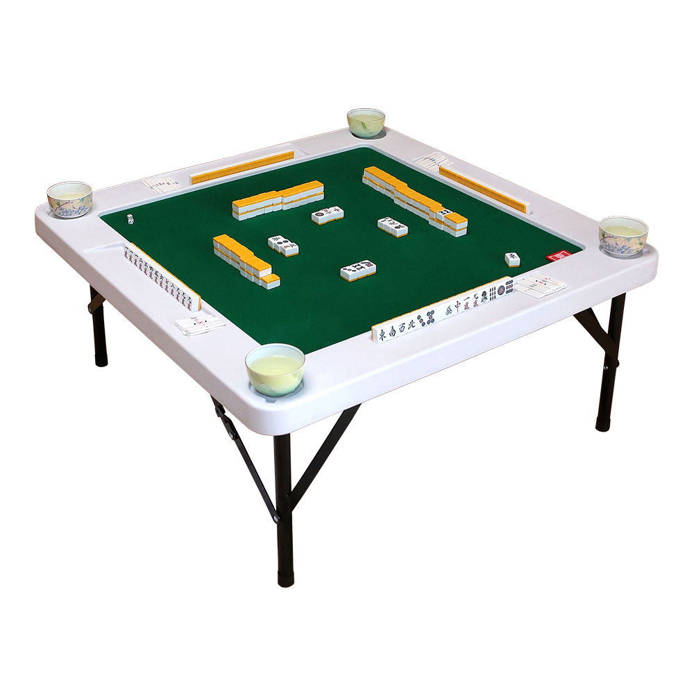 麻雀卓 麻雀 折りたたみ テーブル 高さ2段階 ドリンクホルダー付