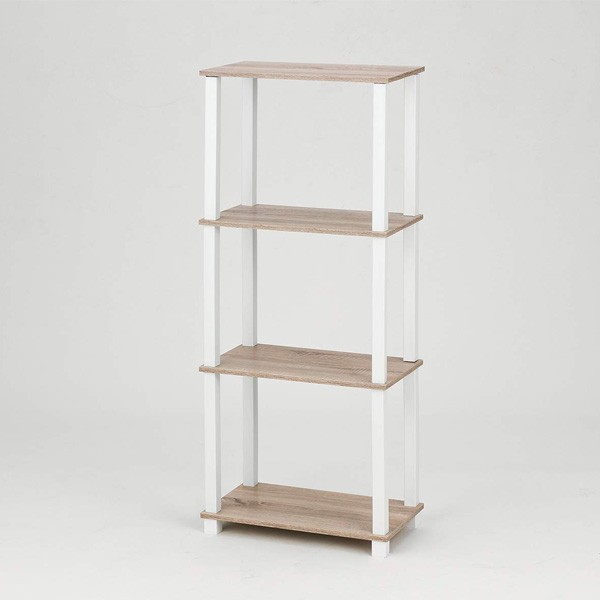 棚 ラック 木製 オープンシェルフ 4段 おしゃれ 北欧 白 オープン