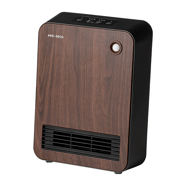 AND・DECO 人感センサー付き セラミックファンヒーター おしゃれ 送料