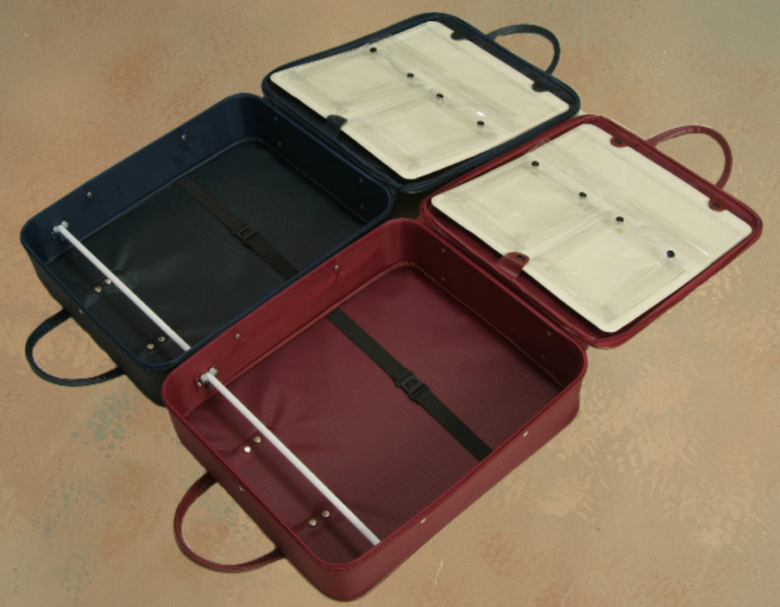 着物バッグ 和装バッグ 使いやすいマチ広タイプ エンジ 紺 防水加工