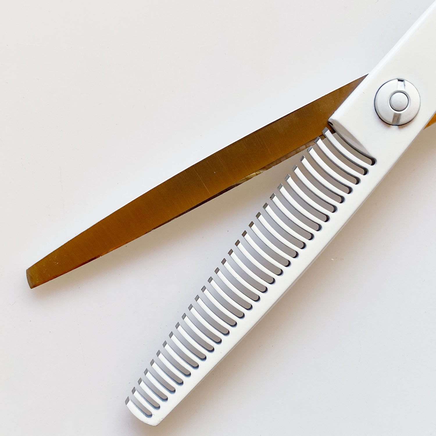 DEEDS プロ用 美容師 GTZ ホワイト シザー セニング セット (5.5 6.0