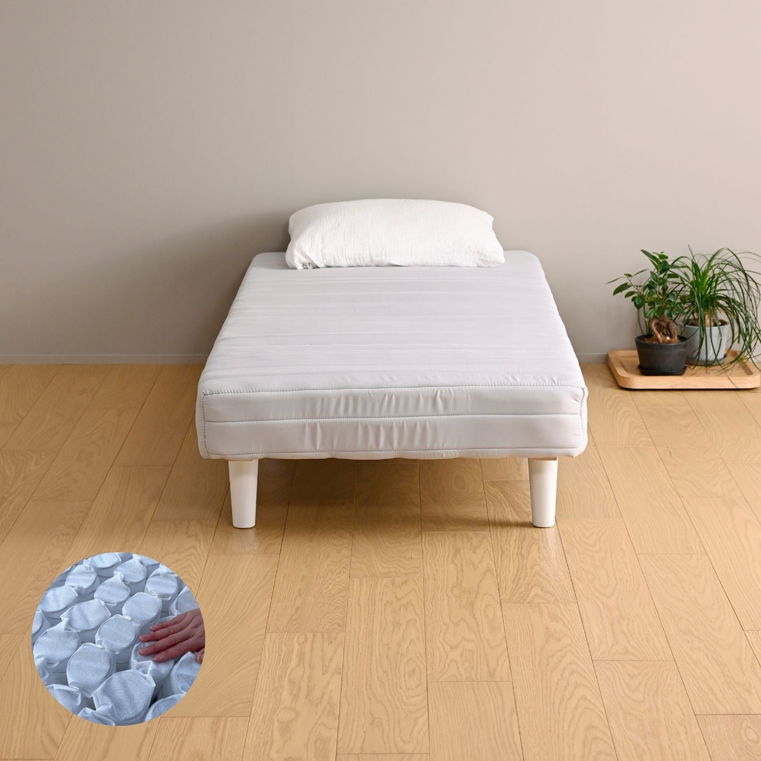 山善（YAMAZEN） ベッド 脚付きマットレス セミシングルショート