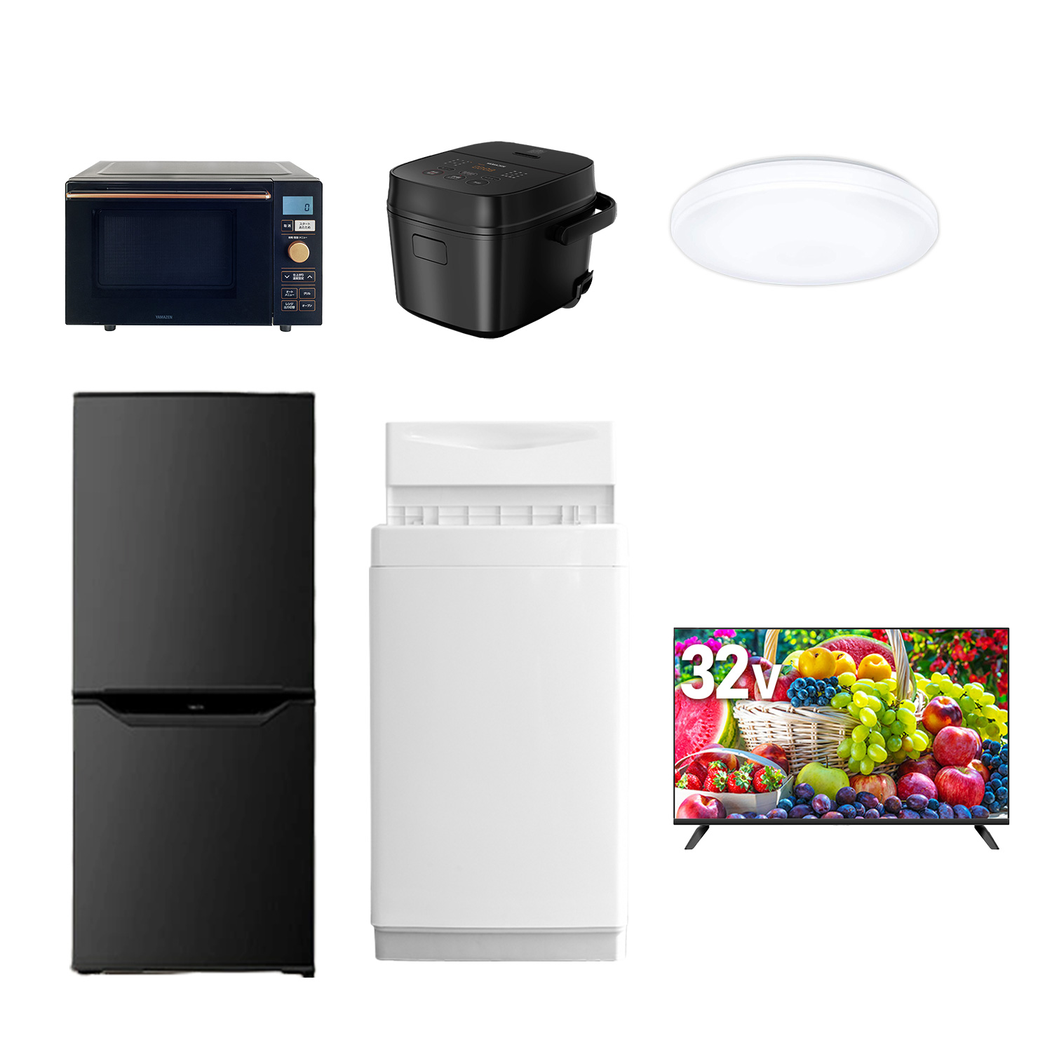 山善（YAMAZEN） 家電セット 一人暮らし 6点セット 冷蔵庫 106L 洗濯機