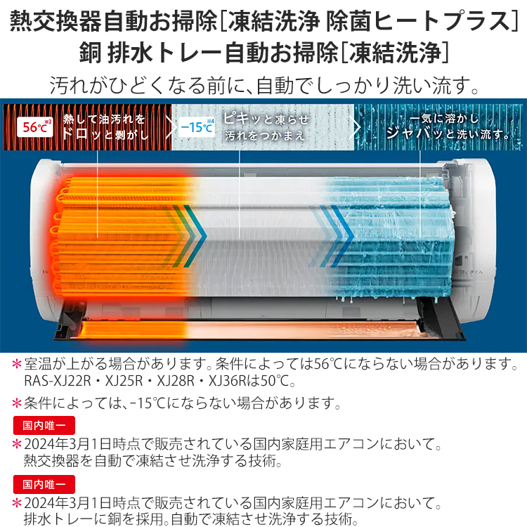 白くまくん エアコン おもに6畳 日立 XJシリーズ 2024年モデル