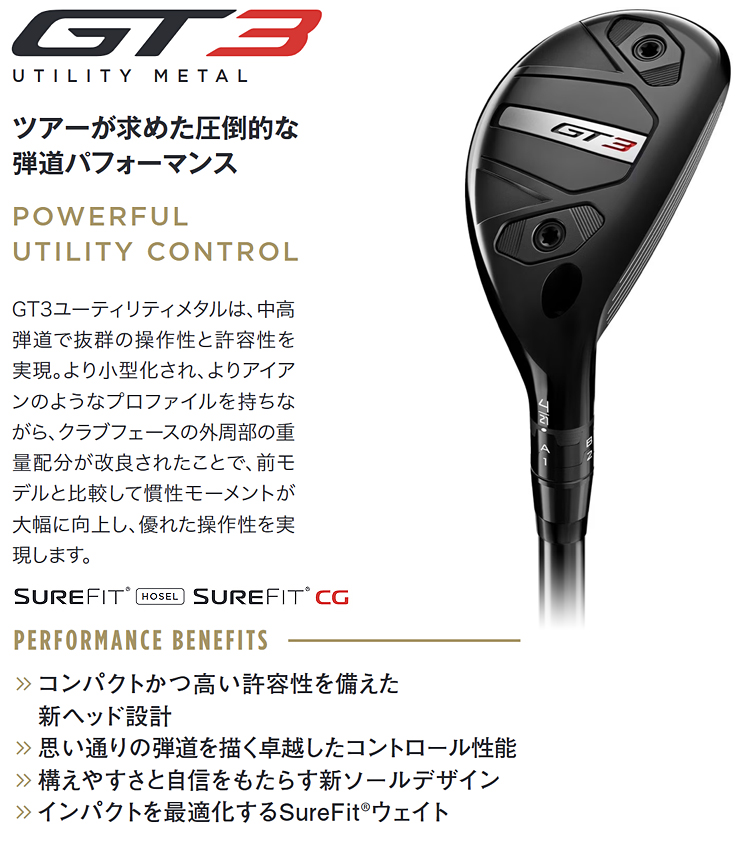 Titleist（タイトリスト） 日本正規品 GT3 ユーティリティメタル