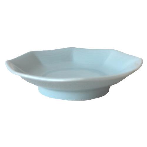 八角皿 青磁中華 八角高台皿 19.6cm 国産 食洗機対応 レンジ対応 八