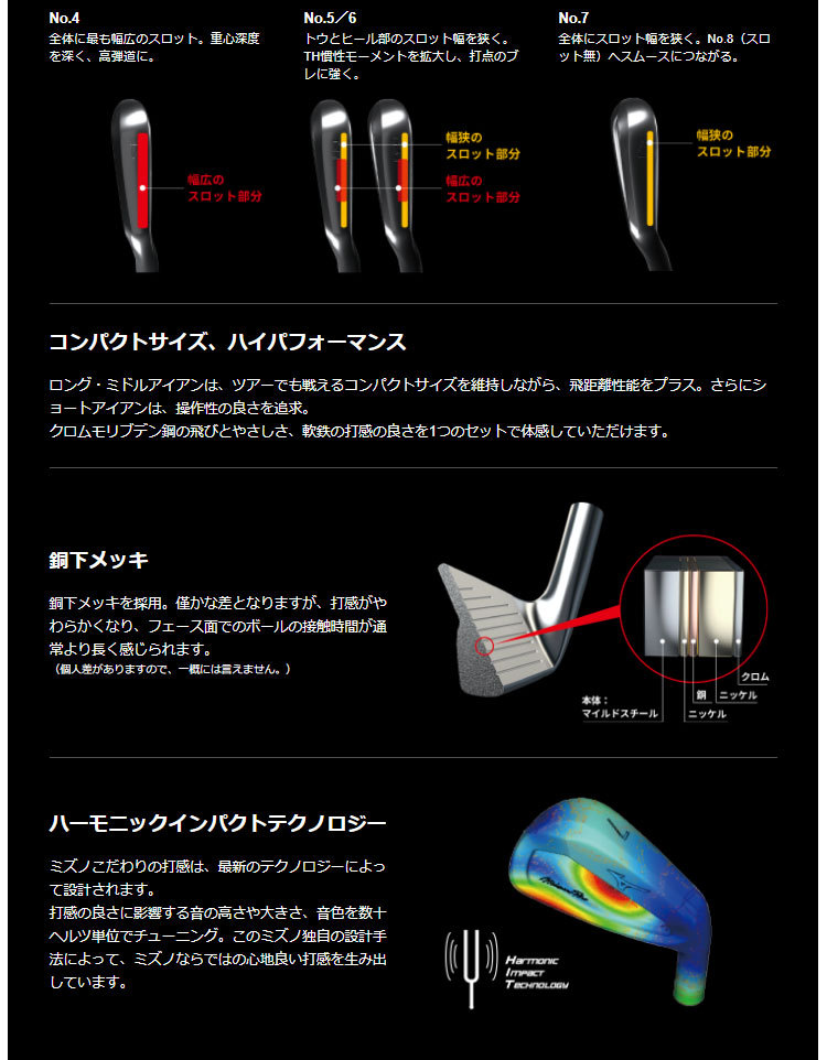 MIZUNO（ミズノ） ゴルフ Mizuno Pro ミズノプロ 223 アイアンセット 6