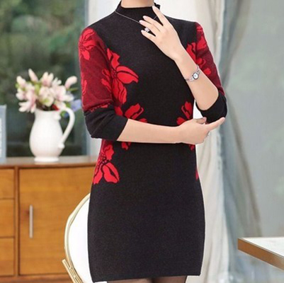 ニットワンピース ひざ丈 レディース ニット ニットワンピ 膝丈