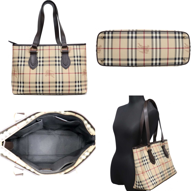BURBERRY（バーバリー） ノバチェックトートバック PVC × レザー