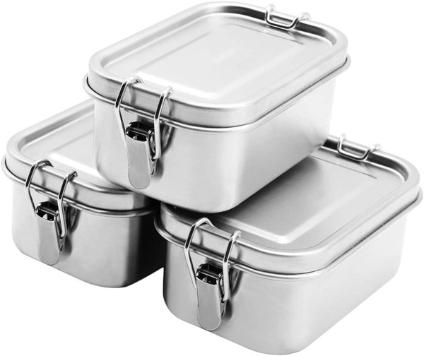 小型ステンレススチール食品保存容器セット | 再利用可能な金属製