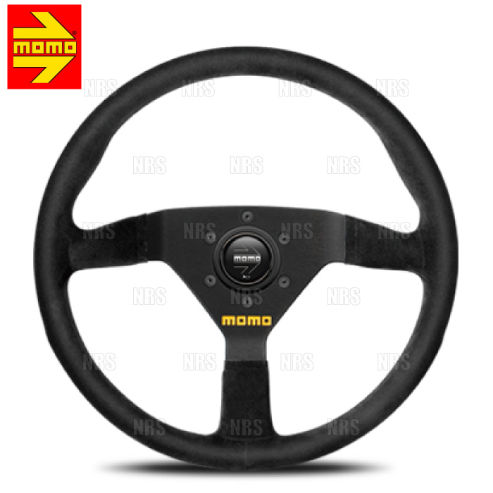 MOMO（モモ） DRIFT ドリフト 330mm ブラックスエード＆イエローレザー