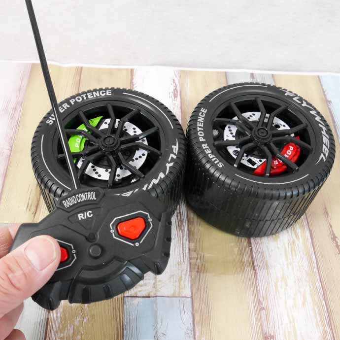 タイヤ ラジコン RCスピンホイール 前進回転 27MHz 赤or緑色指定不可