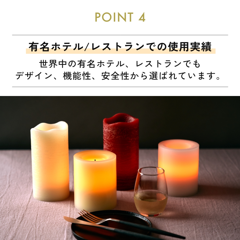 全2色 LEDキャンドル Candle Impressions フレームレスキャンドル