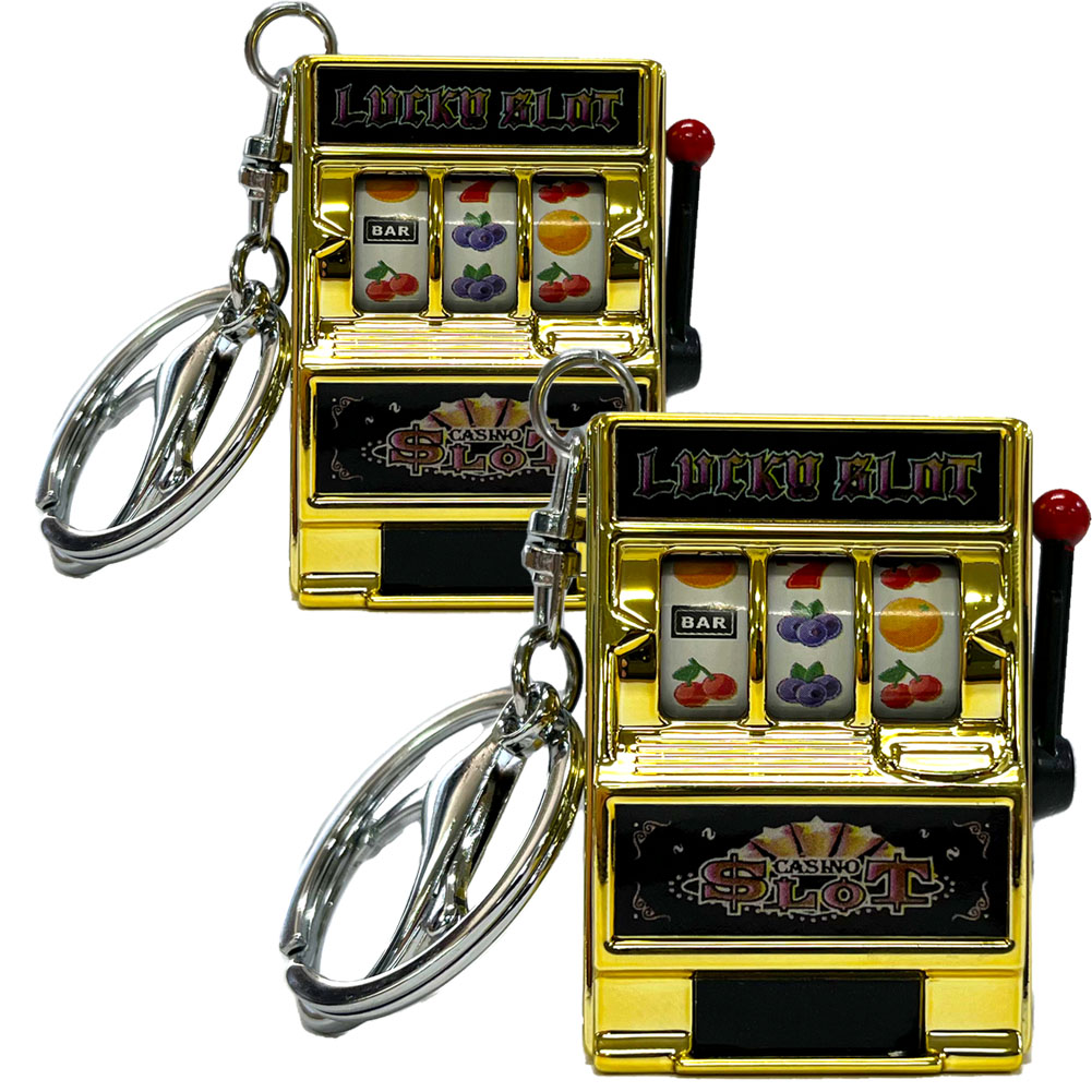 爆買 キーホルダー キーチェーン キーリング 2個セット スロットマシン