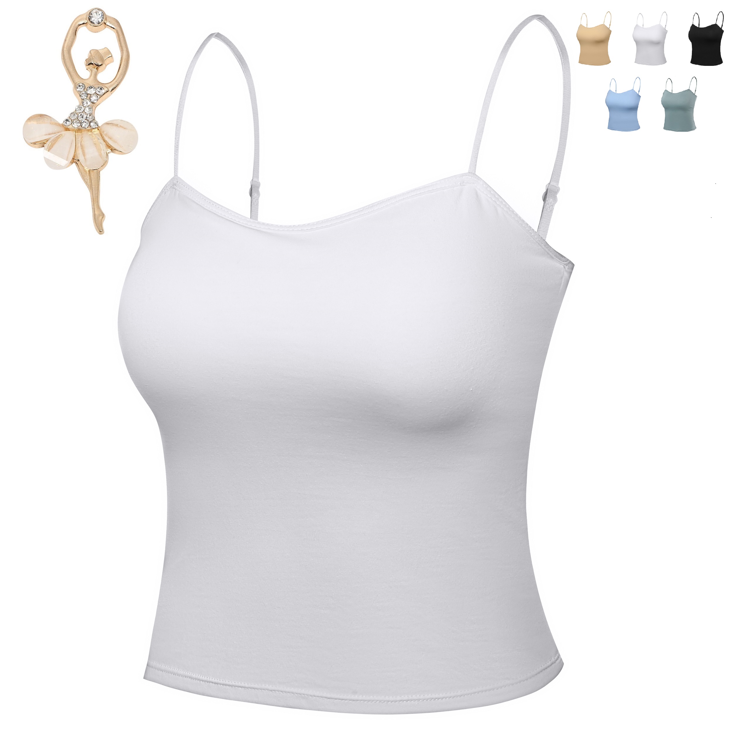 Aigoda 【Aigoda】バレエ ブラトップ 子供 大人 6色 キャミソール