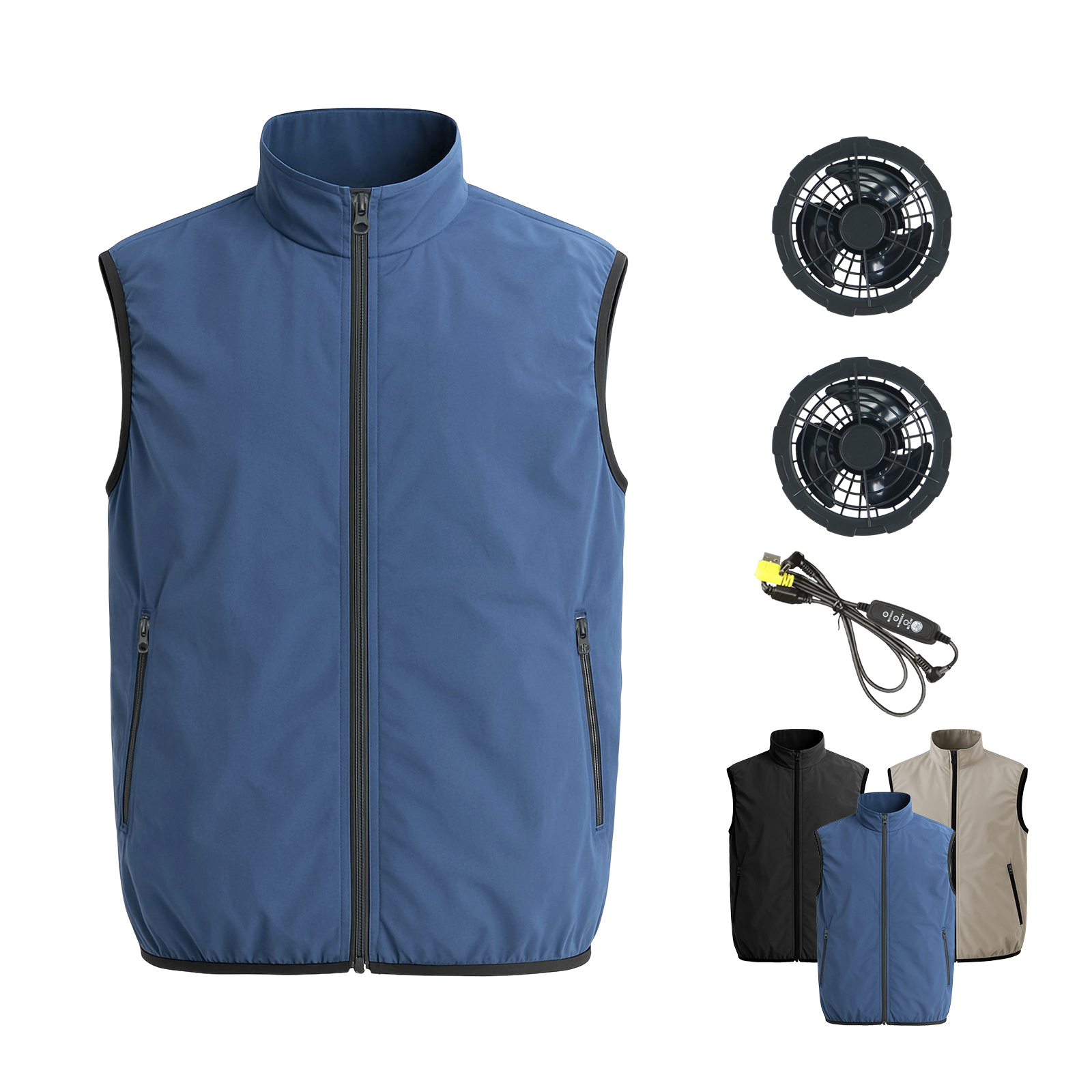 空調作業服 扇風機 サーキュレーター ファン付きベスト エアコン 熱中