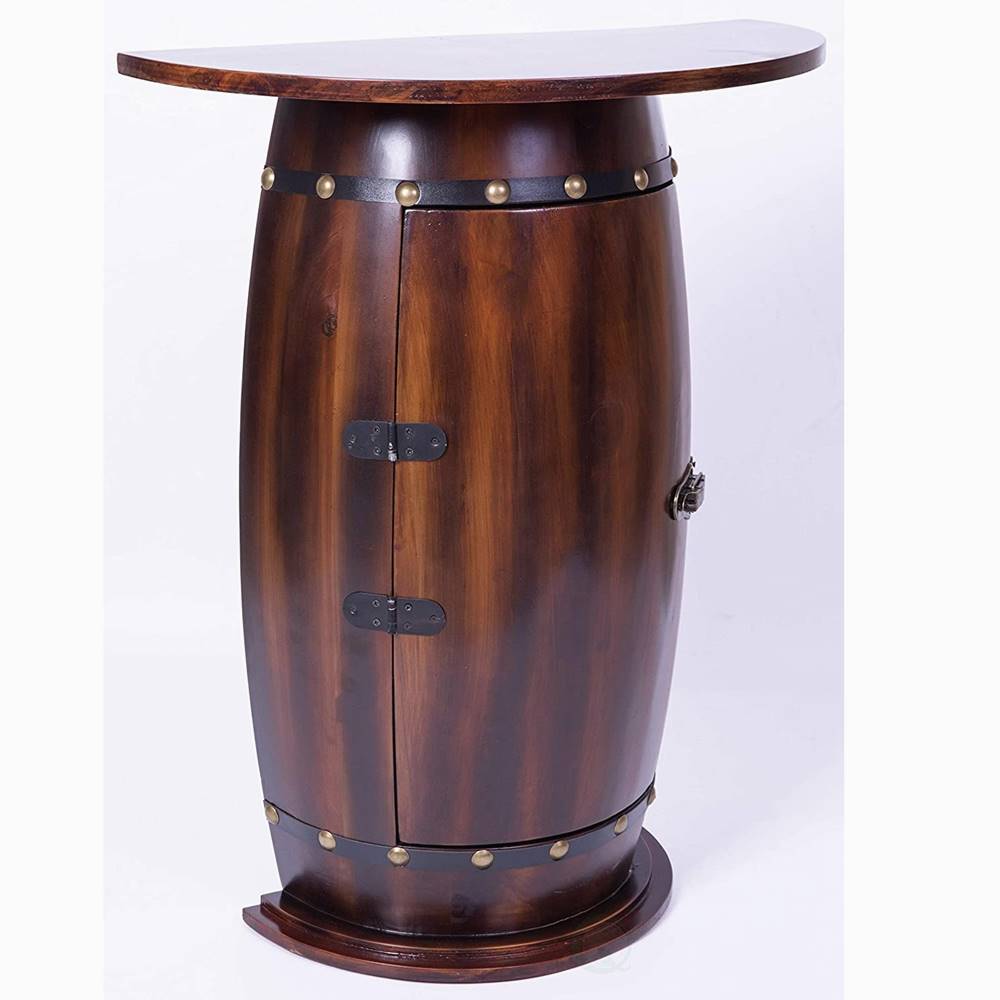 樽型テーブル バレルテーブル サイドテーブル 収納ボックス 半円