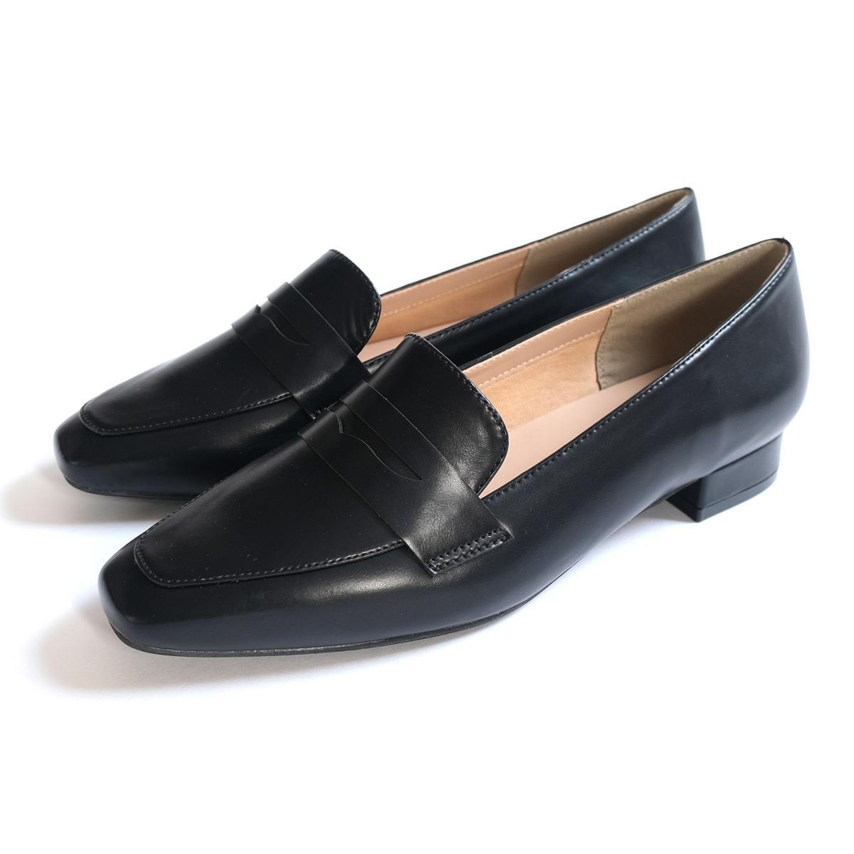 AmiAmi（アミアミ） スクエアトゥ コインローファー ペニーローファー