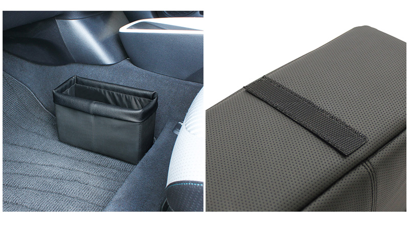 槌屋ヤック ZE-44 YAC ZIONE ソフトレザーダスト ゴミ箱 ブラック ZE44