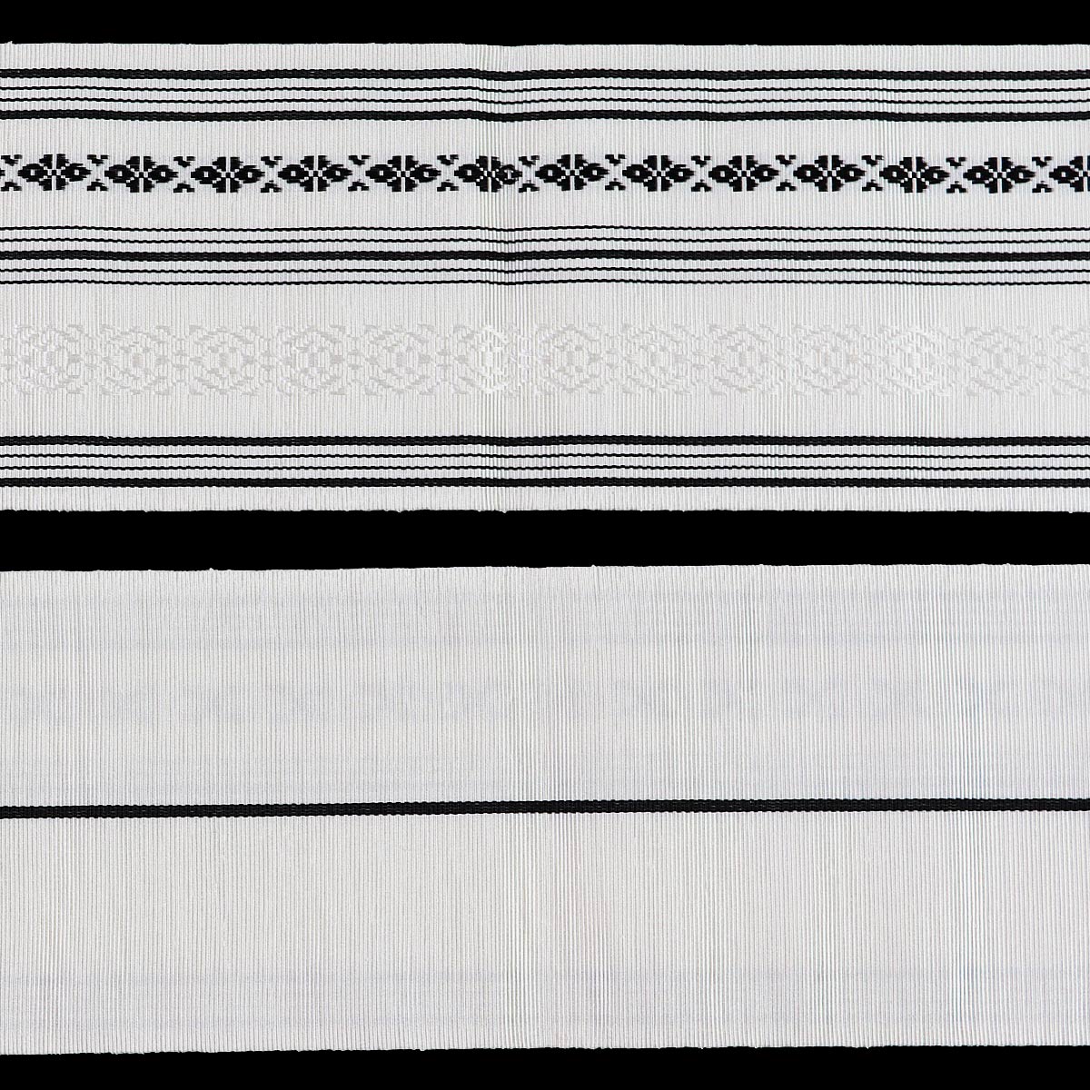 角帯 正絹 -34- 白/黒 博多織 献上柄 絹100% 日本製 : あおい 正直問屋