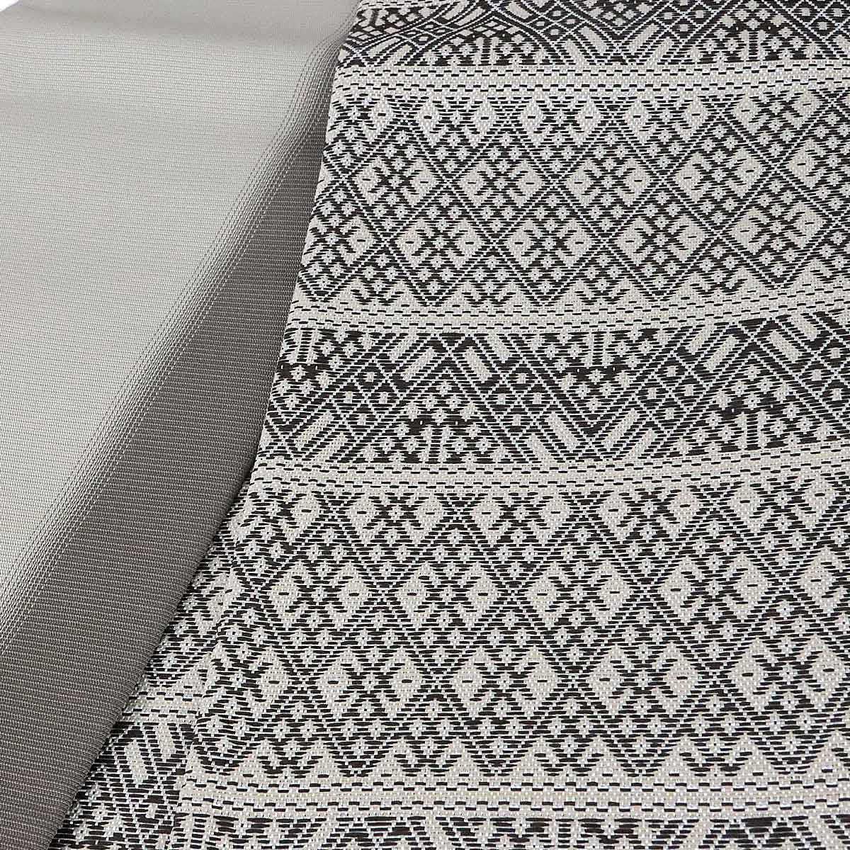 宝来屋 半幅帯 紙こぎん四寸 -30A- 菱並 砂色 米沢織 長尺 絹/和紙