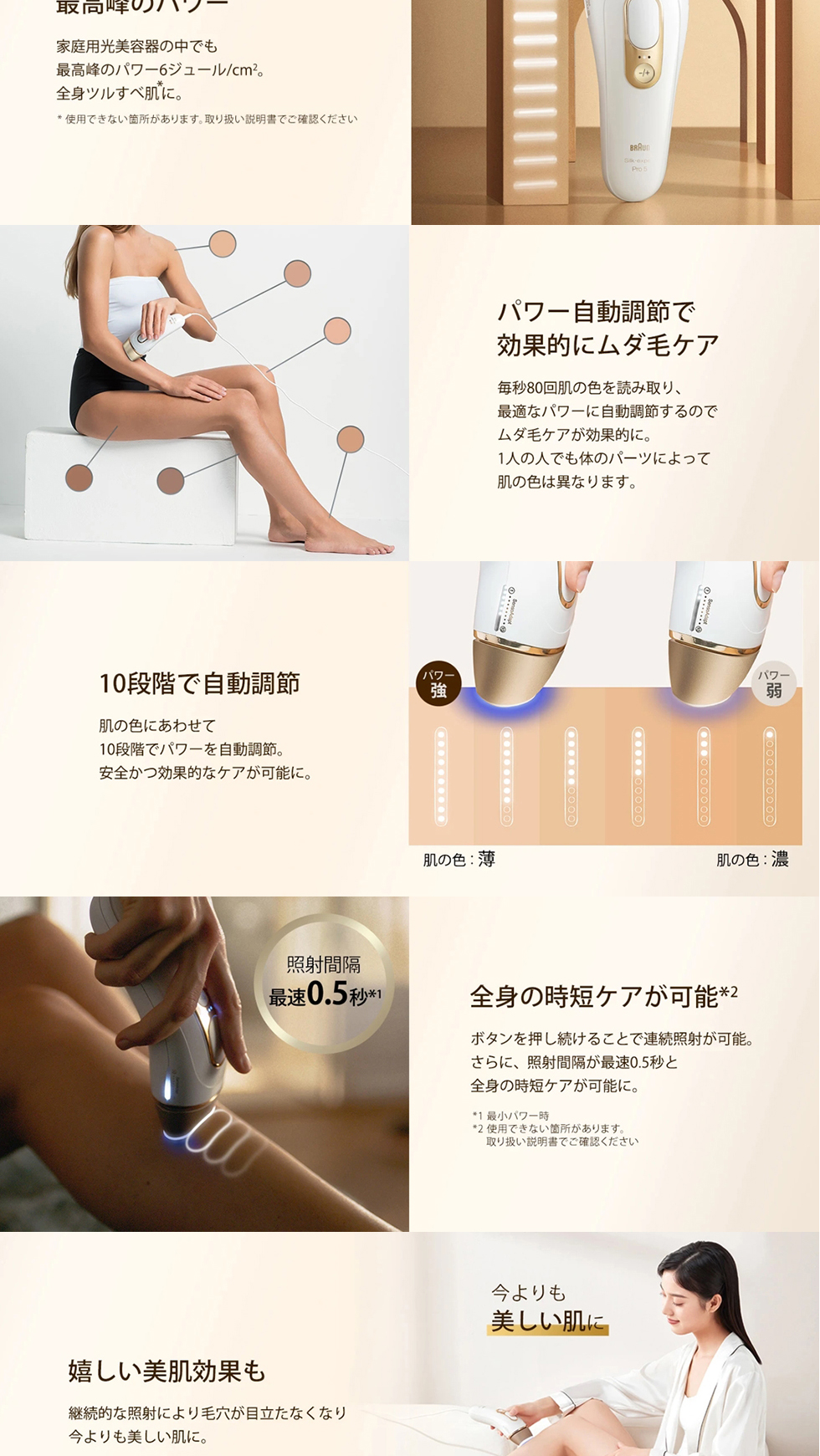 BRAUN（ブラウン） 光美容器 VIO対応 脱毛器 家庭用 PL5243 シルク