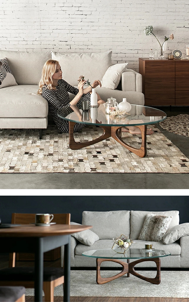 ARMONIA（アルモニア） テーブル センターテーブル 円型 木製 ガラス