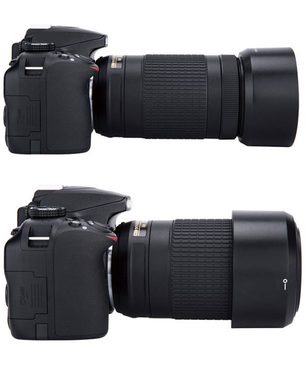 Nikon レンズフード HB-77 互換品 一眼レフ用交換レンズ AF-P DX