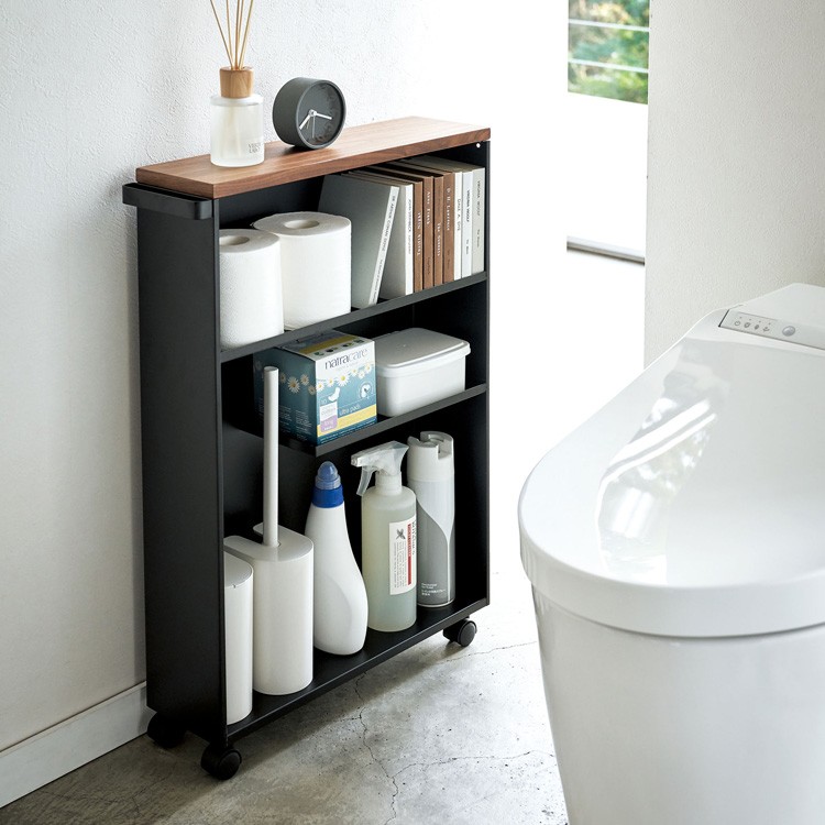 tower 山崎実業 タワー トイレ ハンドル付きスリムトイレラックタワー