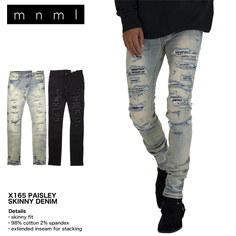 mnml（ミニマル） 爆買 デニム スキニーパンツ スキニージーンズ Gパン