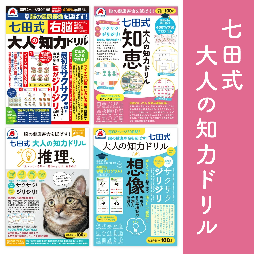 シルバーバック 七田式 大人の知力ドリル 脳トレ ドリル 右脳 知恵