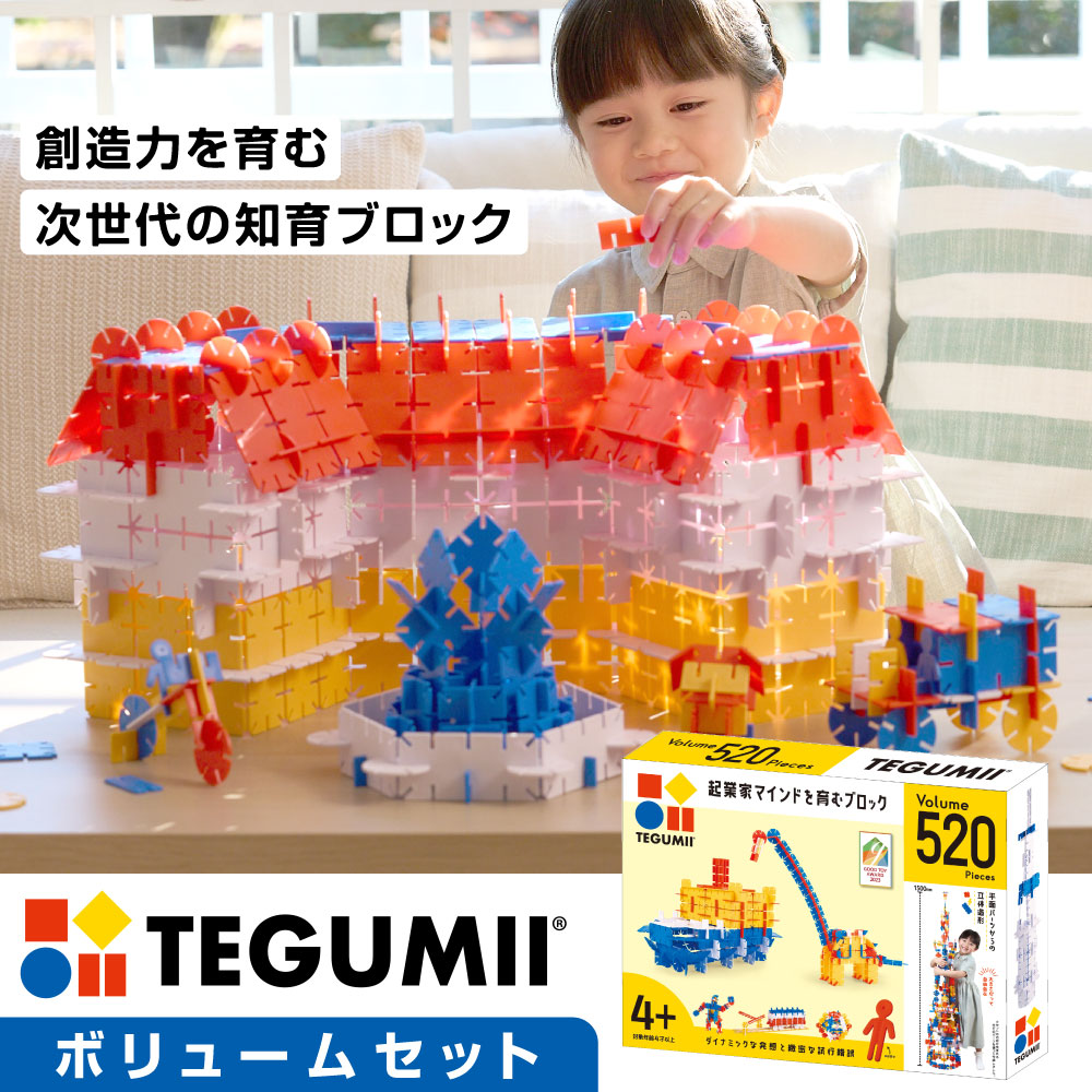 テグミー ボリュームセット520ピース TEGUMII グッドトイ受賞 知育玩具
