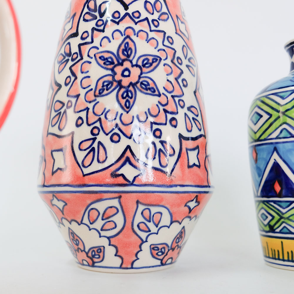 花瓶 おしゃれ インド製 ハンドメイド アート 陶器 | Freaks Pottery