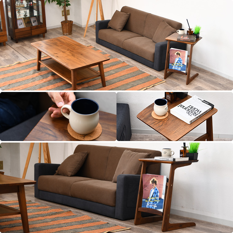ローテーブル センターテーブル サイドテーブル コの字 ソファサイド