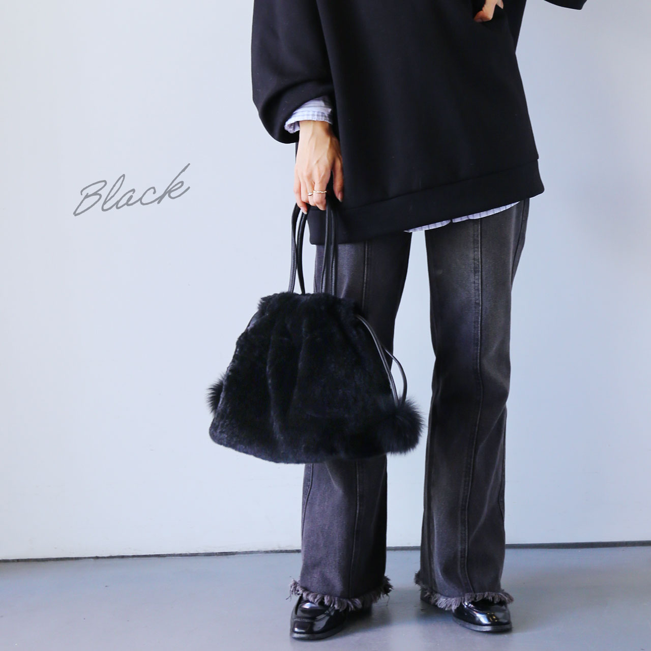 sankyo shokai（三京商会） ＜爆買＞レッキス ファーバッグ 巾着