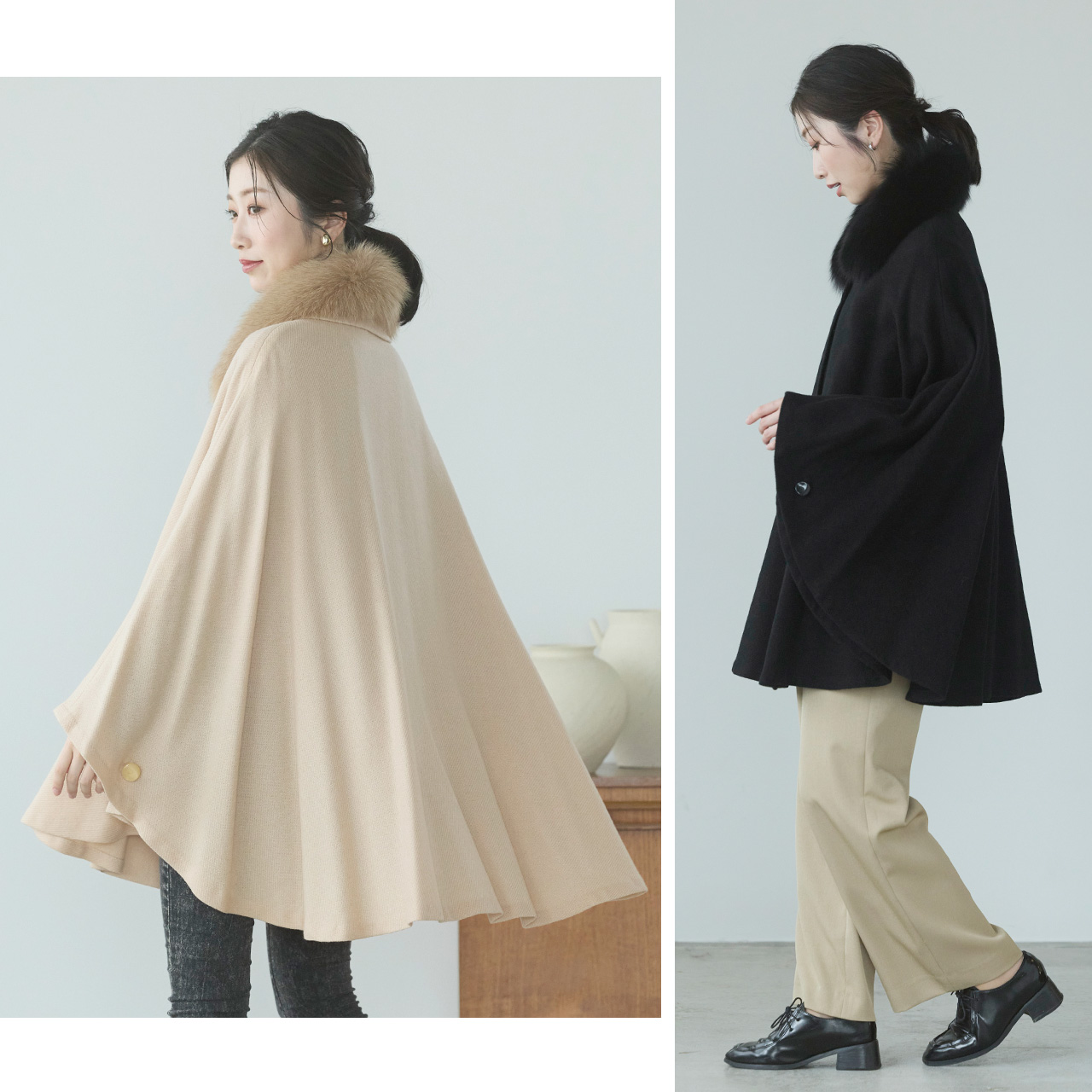 sankyo shokai（三京商会） ＜爆買＞ケープ カシミヤ 100% ポンチョ