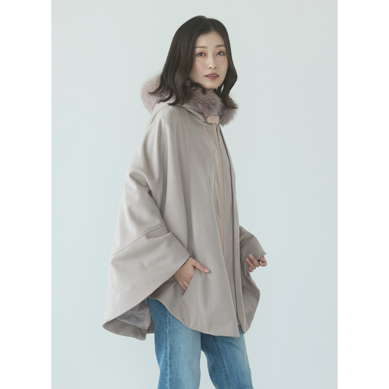 sankyo shokai（三京商会） ＜爆買＞ケープ カシミヤ 100% ポンチョ