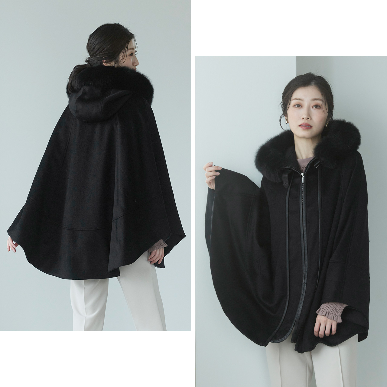 sankyo shokai（三京商会） ＜爆買＞ケープ カシミヤ 100% ポンチョ