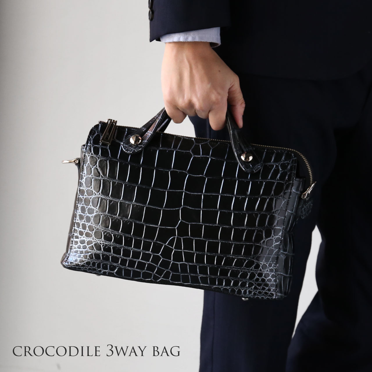 sankyo shokai（三京商会） ＜爆買＞クロコダイル マット 3wayバッグ
