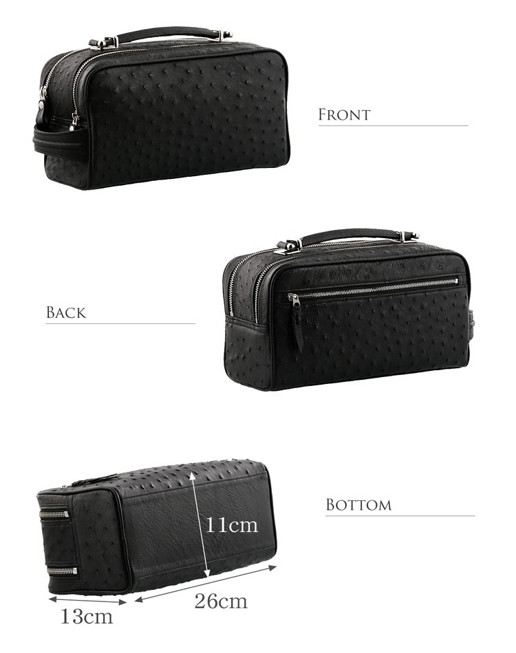 sankyo shokai（三京商会） ＜爆買＞オーストリッチ セカンドバッグ