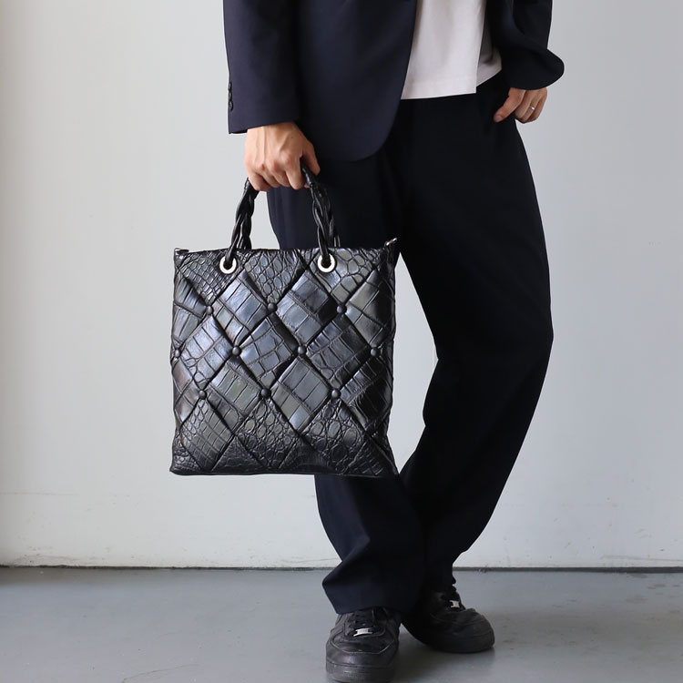 sankyo shokai（三京商会） ＜爆買＞クロコダイル ダイヤ柄 編み込み