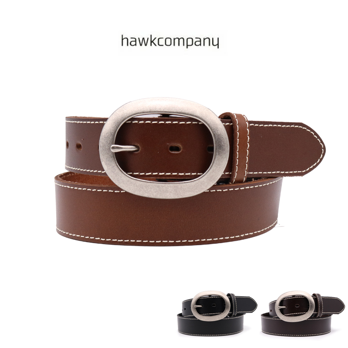 Hawk Company（ホークカンパニー） ベルト 本革 牛革 h.k.c. オーバル