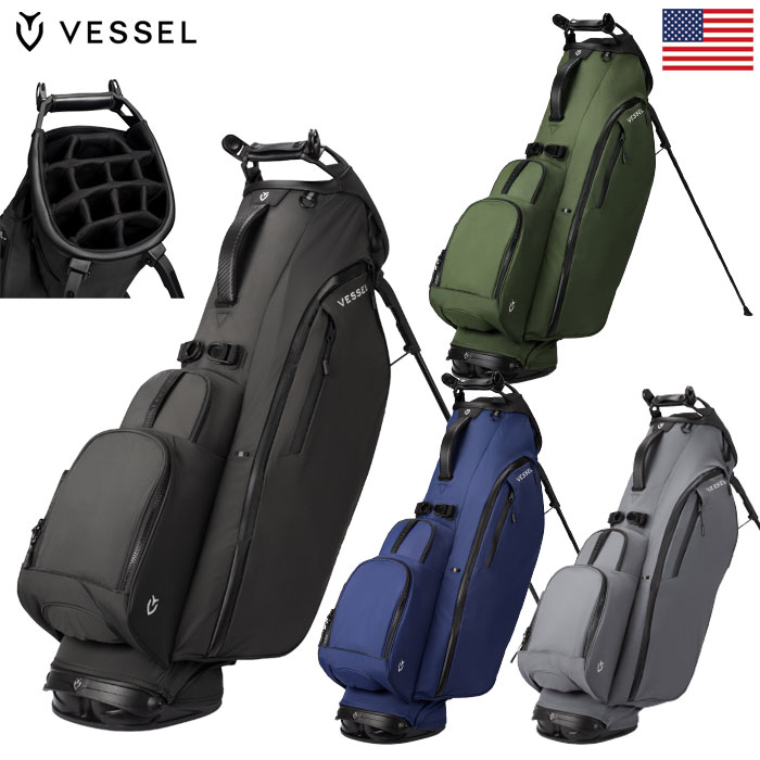 VESSEL キャディバッグ Player Air Stand スタンドバッグ 14分割トップ