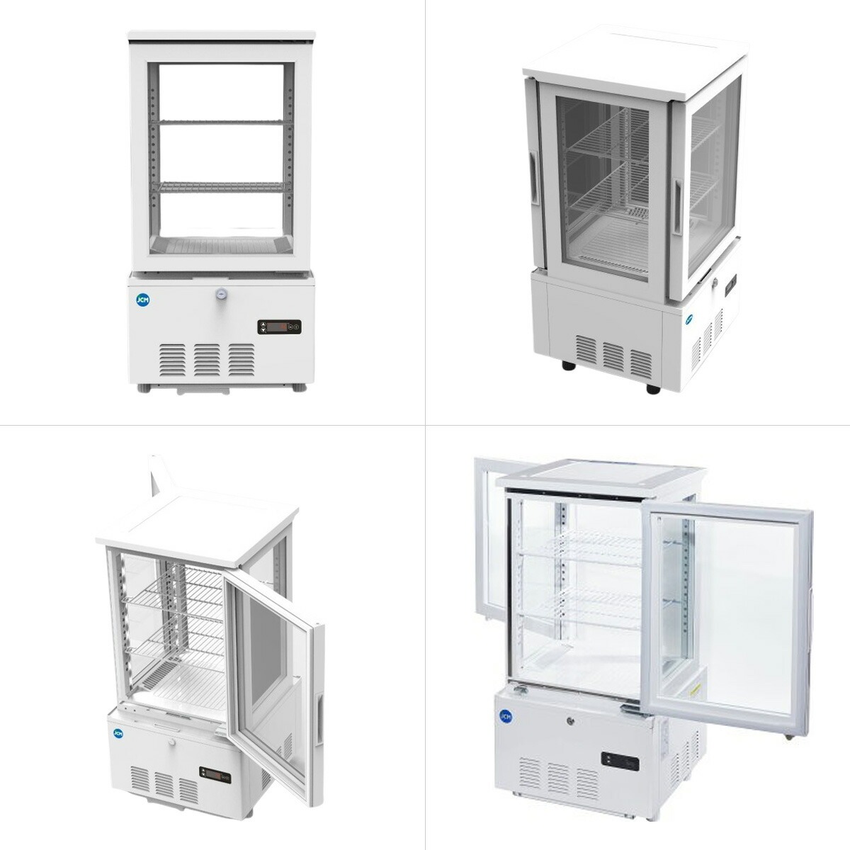 JCM レビュー特典 JCM 4面ガラス冷蔵 ショーケース（両面扉） JCMS-63W