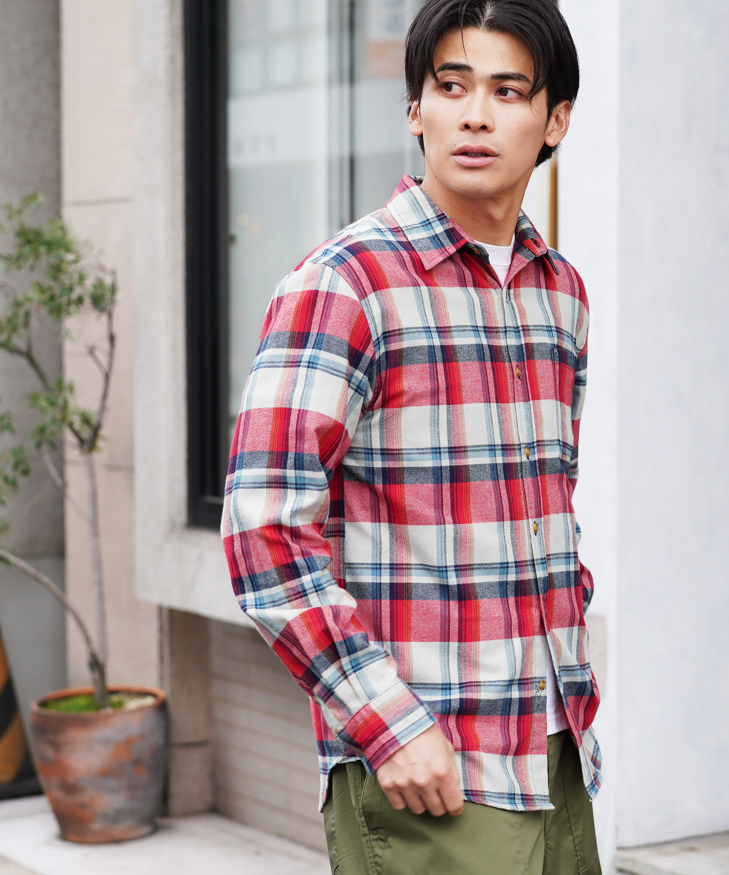 JIGGYS SHOP（ジギーズショップ） チェックシャツ メンズ トップス