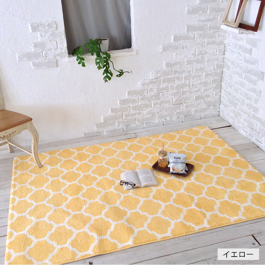 ラグ ラグマット 約2畳 カーペット モロッカン柄 絨毯 グリーン 北欧