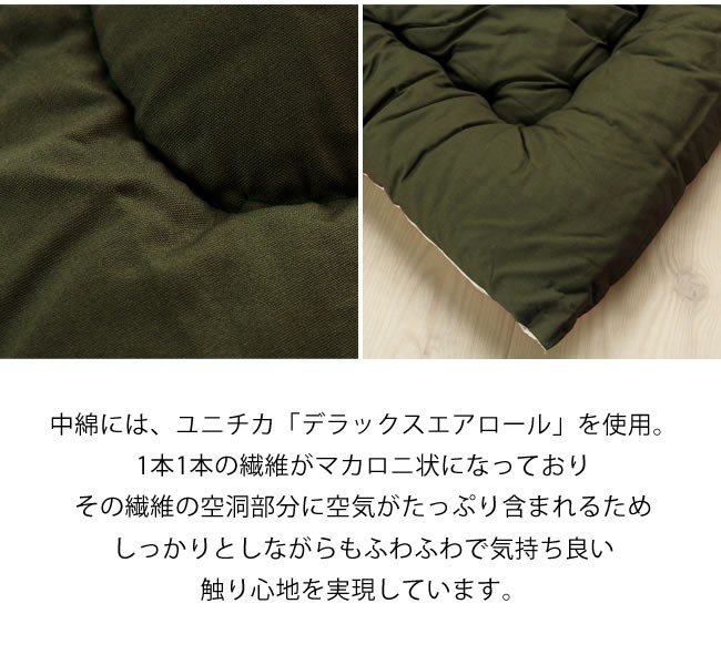 こたつ布団 厚掛け単品 205cm×315cm 「長方形180cm」用 モスグリーン