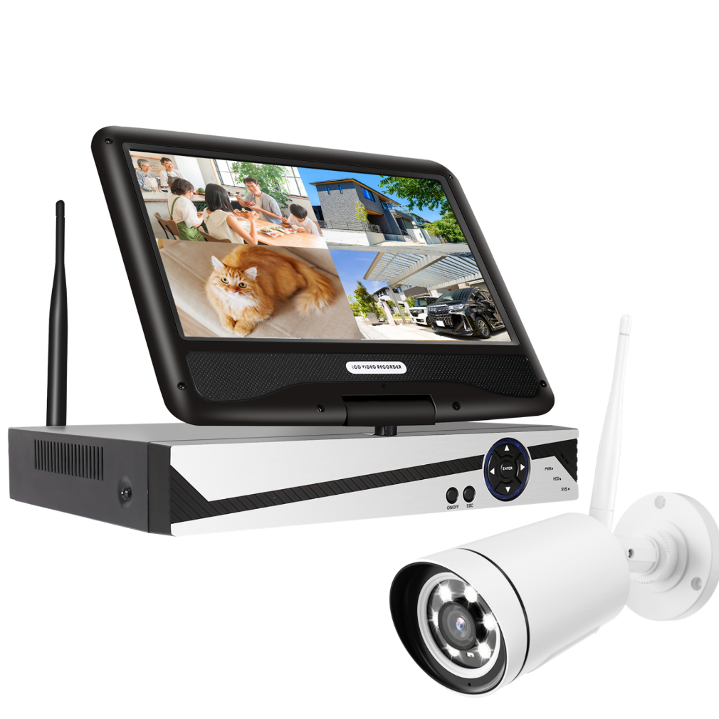 アキバガジェット 防犯カメラ 家庭用 ワイヤレス 屋外 モニター付き