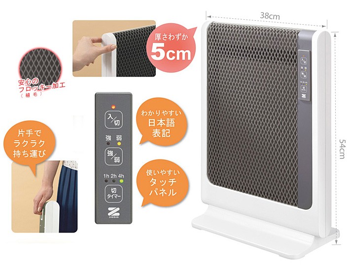ゼンケン 遠赤外線暖房機 アーバンホットスリム 超薄型 パネルヒーター